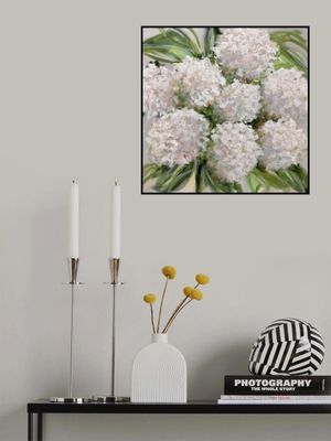 Delicate Bouquet of White Hydrangeas