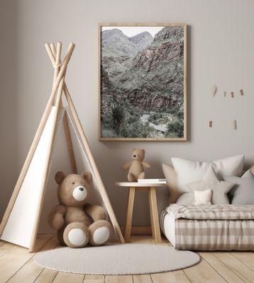 Mountain Road Through A Rugged Canyon Landscape