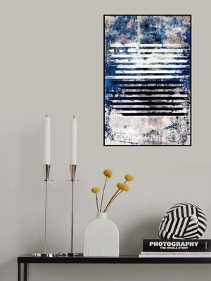 Horizontal Lines in Blue and White with Textured Patterns
