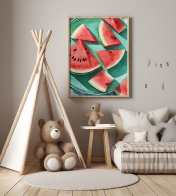 Melon slices on a plate