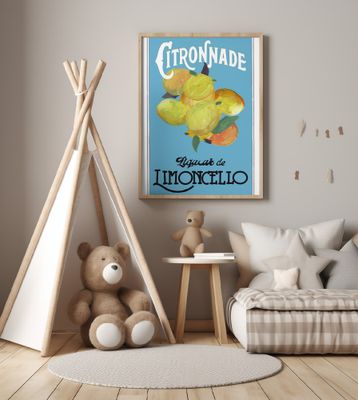 Citronnade Limoncello On Blue and Black