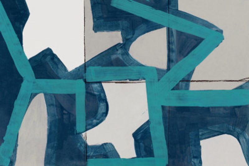 Metric Blue Abstract Art Print