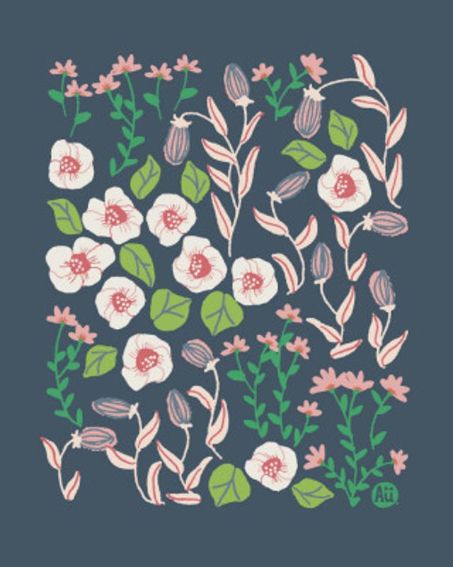 Dreamy Garden (navy)