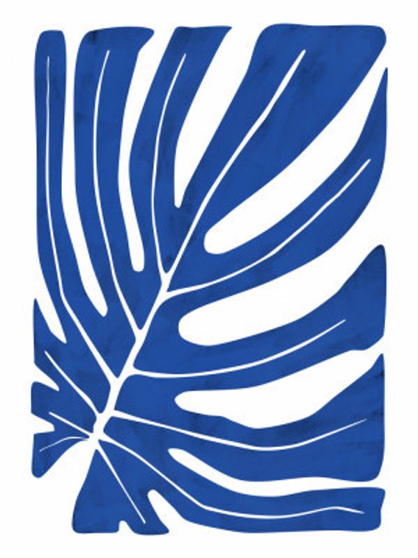 Indigo Leaf Silhouette