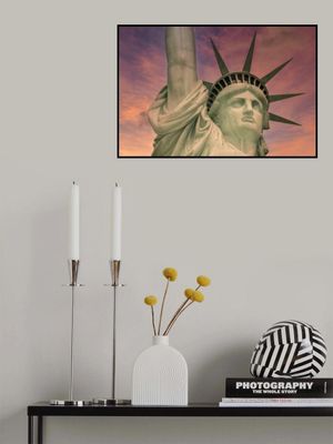 NEW YORK CITY Statue of Liberty at sunset