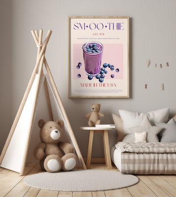 Blueberry Smoothie Illustration