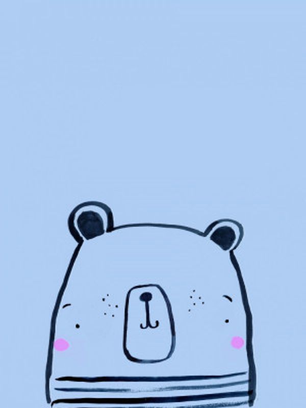 Inky Polar Bear - Simple Boho Kids &amp; baby nursery