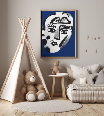 Monochrome Face With Bold