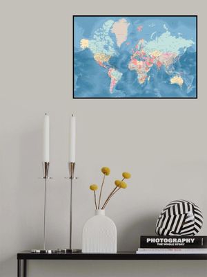 Detailed world map with cities, Vickie