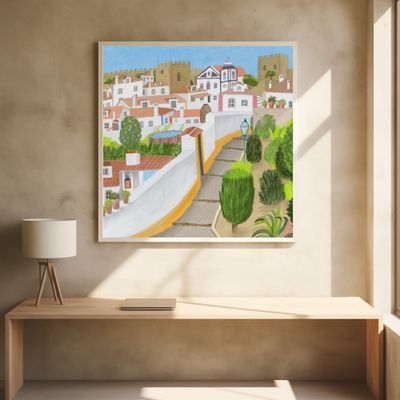 Cute Town of Obidos, Portugal by Artist Carla Daly