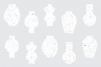 Abstract Vases White