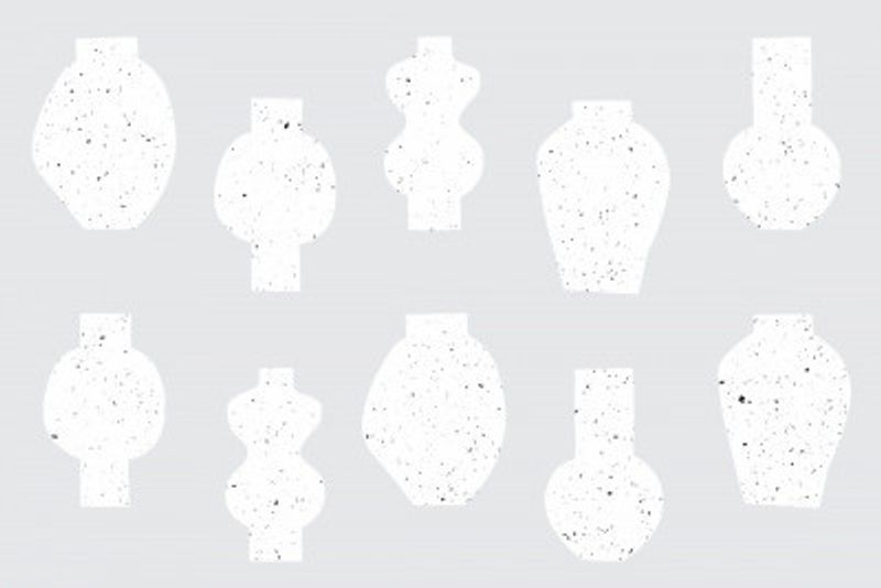Abstract Vases White