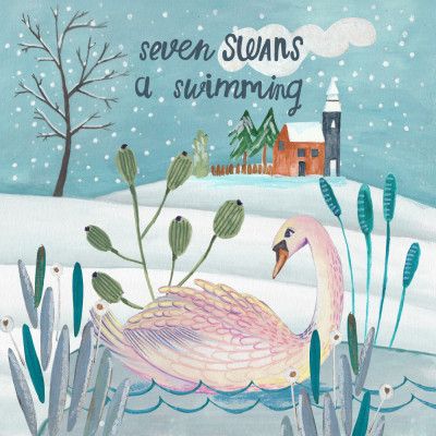 Seven swans a swimming