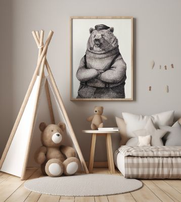 Bear In Vintage Attire