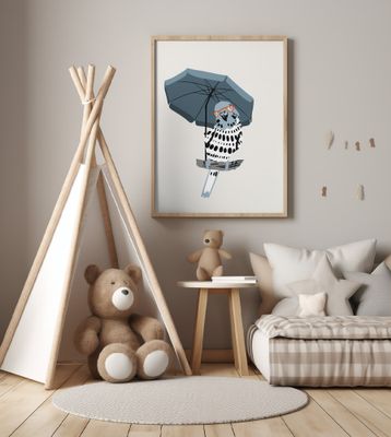 budgie on vacation blue 2