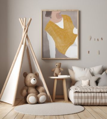 White and Ochre Figurative