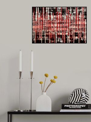 Bold Red and Black Vertical Lines
