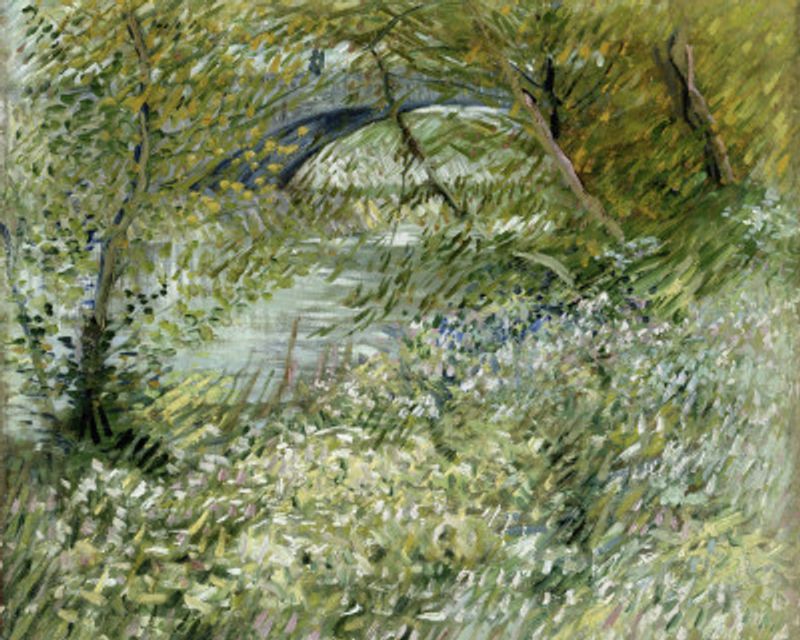 Vincent Van Gogh's River Bank In Springtime (1887)