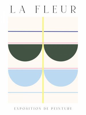 La Fleur Geometric Flowers Poster Set 5