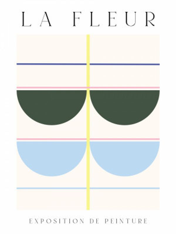 La Fleur Geometric Flowers Poster Set 5