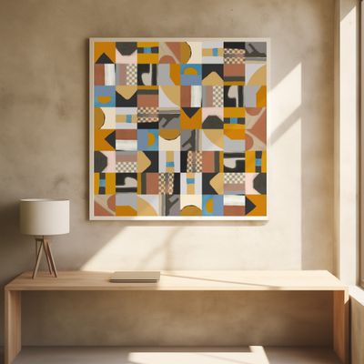 Mid Century Grid Pattern Two