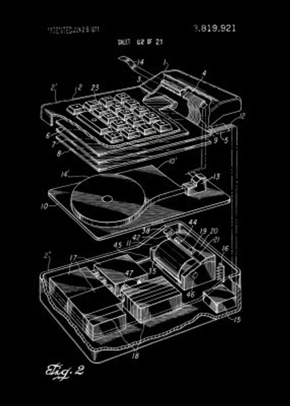 Electronic Calculator Patent 1974