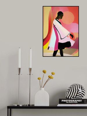 Abstract Art Sunset Girl