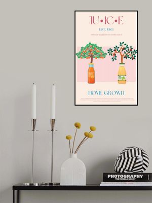 Orange and Apple Trees with Juice Bottles