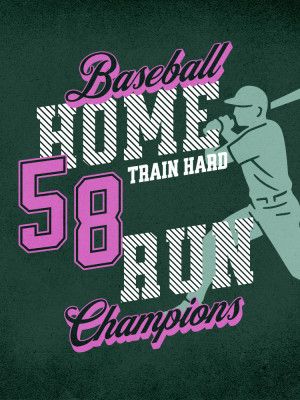 Baseball Train Hard Green 58