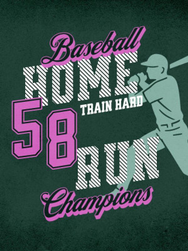 Baseball Train Hard Green 58