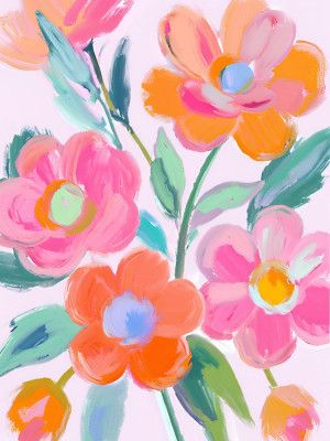 Vibrant Abstract Flowers