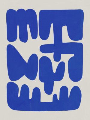 Irregular shape arrangement in blue 02