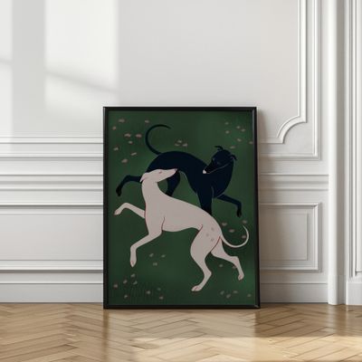 Elegant Greyhound Pair