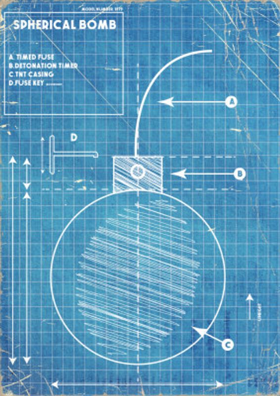 Cartoon Bomb Diagram