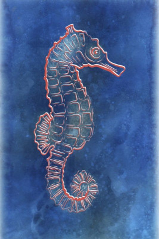 Neon Seahorse Glow