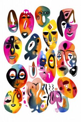 Vivid Faces Collage