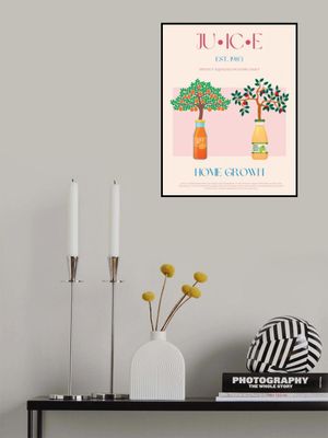 Orange and Apple Trees with Juice Bottles