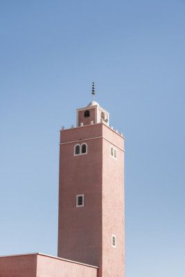 Minaret And Mosque In Morocco