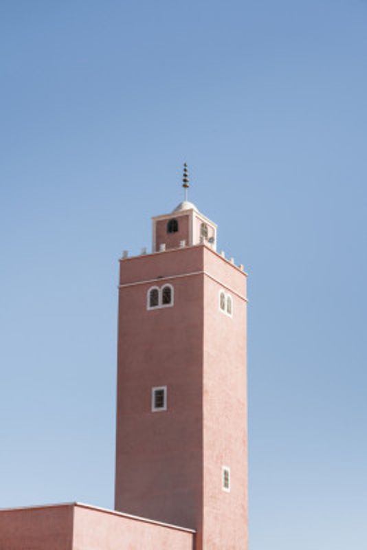 Minaret And Mosque In Morocco