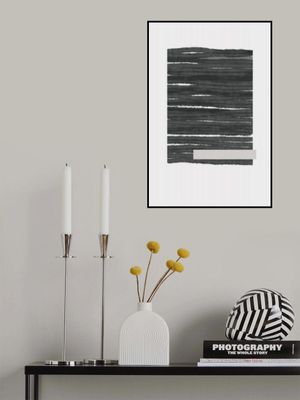 black Horizontal Brushstrokes