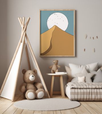 Sand Dunes under the Moon