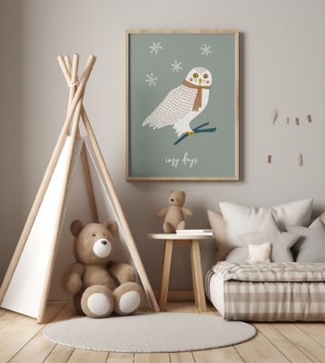 Cozy Owls Frosted Sage