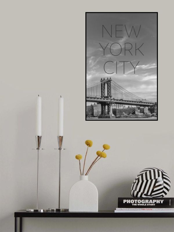 NYC Manhattan Bridge | Text &amp; Skyline