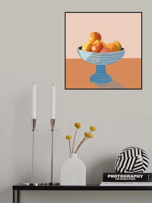 Blue fruit bowl
