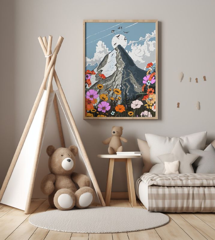 Swallows and Mountain