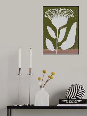 Botanical Design Of A Flower Against