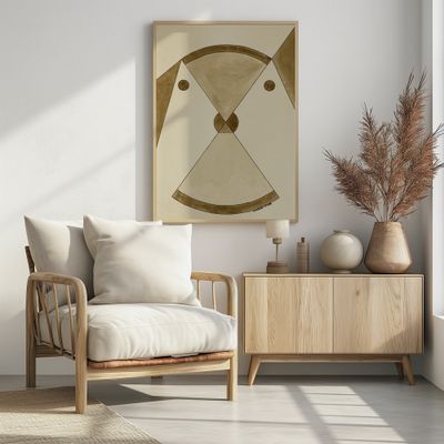 Brown Geometric Balance