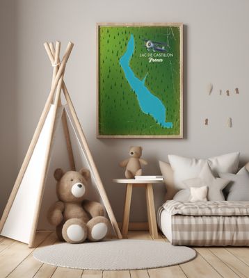 Lac De Castillon France Lake map