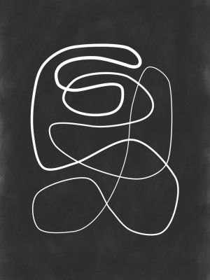 Fluid White Lines On A Dark Background