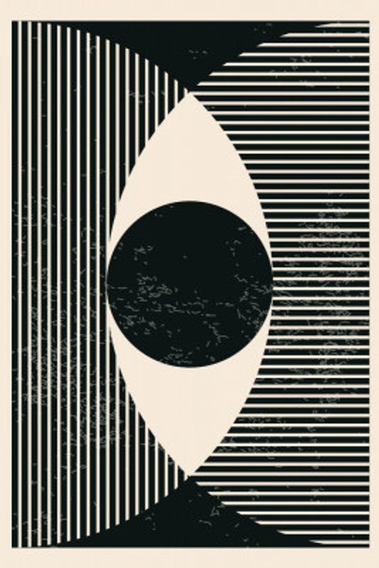 Black and White Geometric Shapes #2